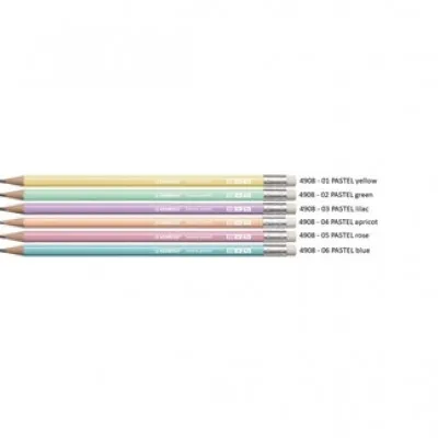 ΜΟΛΥΒΙΑ STABILO 4908/01 PASTEL YELLOW ΓΟΜΑ