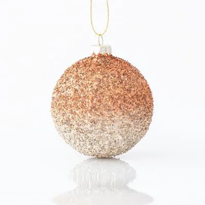 ΓΥΑΛΙΝΗ ΜΠΑΛΑ ΔΙΧΡΩΜΗ ΚΑΦΕ ΜΕ GLITTER ΣΕΤ 4ΤΜΧ