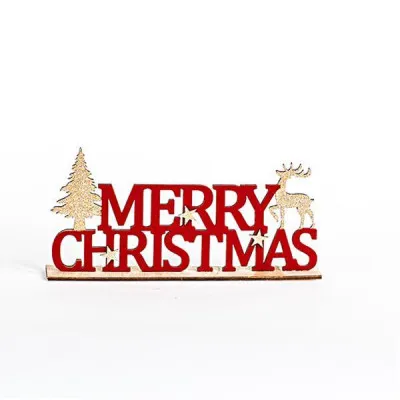ΕΠΙΤΡΑΠΕΖΙΟ ΔΙΑΚΟΣΜΗΤΙΚΟ MERRY CHRISTMAS ΚΟΚΚΙΝΟ 30Χ5Χ14.5
