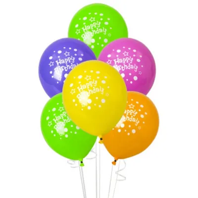 ΜΠΑΛΟΝΙΑ "HAPPY BIRTHDAY" 8ΧΡΩΜΑΤΩΝ