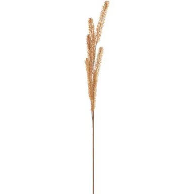 Διακοσμητικό κλαδί με 7 φύλλα, μελί χρ.,68cm