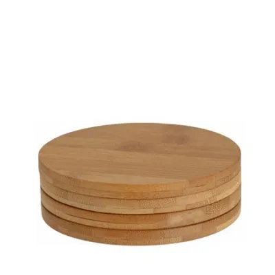 Σετ/4 στρογγυλά σουβέρ bamboo, 11cm