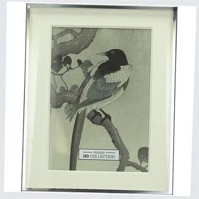 Φωτ/θήκη κορνίζα inox με γκραβούρα, 15x20cm