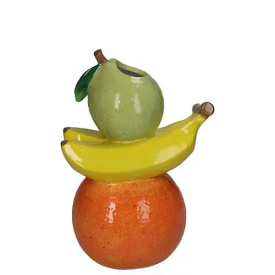 Κεραμικό βάζο με 3 "Tutti frutti", 15x22cm