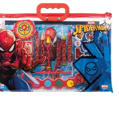 Σετ Ζωγραφικής Διάφανη Τσάντα Spiderman