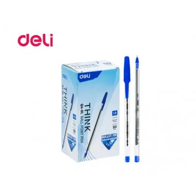 DELI ΣΤΥΛΟ 1.0mm THINK ΜΠΛΕ 50 ΤΕΜΑΧΙΑ