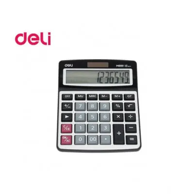 DELI ΑΡΙΘΜΟΜΗΧΑΝΗ 12 ΨΗΦΙΑ ΜΠΑΤΑΡΙΑ/ΗΛΙΑΚΗ ΕΝΕΡΓΕΙΑ 17.25x13.45x3.4cm ΑΣΗΜΙ