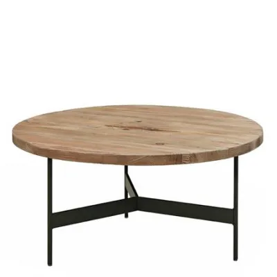 HG217 ΣΤΡΟΓ. COFFEE TABLE ΜΑΣΙΦ ΚΑΠΑΚΙ ΜΕΤ. ΒΑΣΗ 70CM