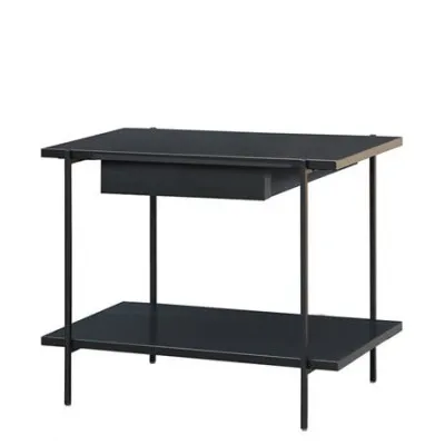 HG225 ΚΟΜΟΔΙΝΟ ΜΕ 1ΡΑΦΙ & ΣΥΡΤΑΡΙ ΜΑΥΡΟ 59Χ42Χ50CM
