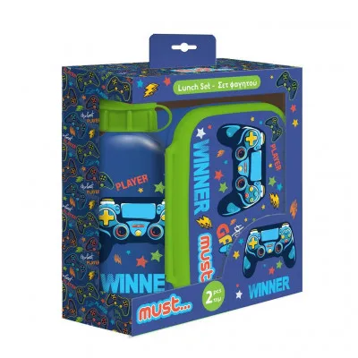 ΣΕΤ ΦΑΓΗΤΟΥ MUST THE BEST GAMER ΦΑΓΗΤΟΔΟΧΕΙΟ 800ML-ΠΑΓΟΥΡΙ 500ML ΑΛΟΥΜΙΝΙΟΥ