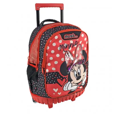 ΣΧΟΛΙΚΗ ΤΣΑΝΤΑ ΤΡΟΛΕΪ ΔΗΜΟΤΙΚΟΥ DISNEY MINNIE MOUSE MUST 3 ΘΗΚΕΣ
