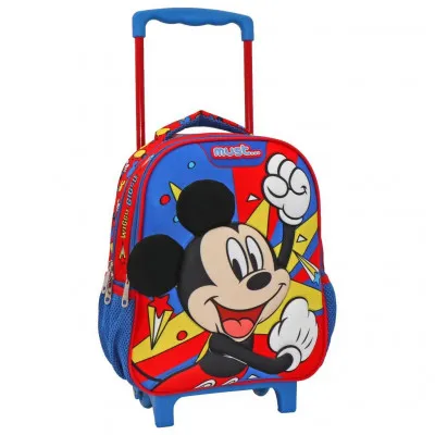 ΣΧΟΛΙΚΗ ΤΣΑΝΤΑ ΤΡΟΛΕΪ ΝΗΠΙΟΥ DISNEY MICKEY MOUSE WIGGLE GIGGLE MUST 2 ΘΗΚΕΣ