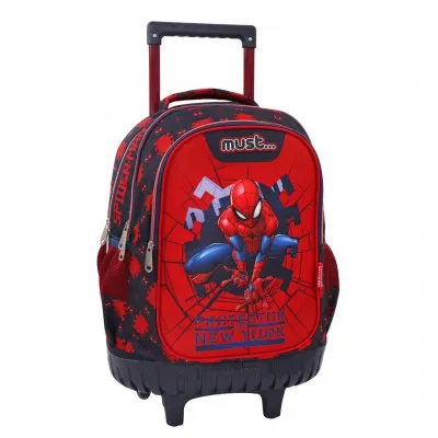 ΣΧΟΛΙΚΗ ΤΣΑΝΤΑ ΤΡΟΛΕΪ ΔΗΜΟΤΙΚΟΥ SPIDERMAN PROTECTOR OF NEW YORK MUST 3 ΘΗΚΕΣ