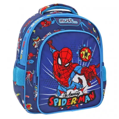 ΣΧΟΛΙΚΗ ΤΣΑΝΤΑ ΠΛΑΤΗΣ ΝΗΠΙΟΥ SPIDERMAN THE AMAZING MUST 2 ΘΗΚΕΣ