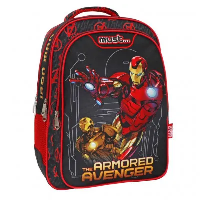 ΣΧΟΛΙΚΗ ΤΣΑΝΤΑ ΠΛΑΤΗΣ ΔΗΜΟΤΙΚΟΥ AVENGERS IRON MAN MUST 3 ΘΗΚΕΣ