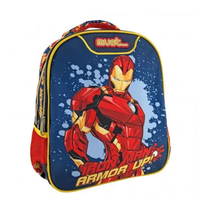 ΣΧΟΛΙΚΗ ΤΣΑΝΤΑ ΠΛΑΤΗΣ ΝΗΠΙΟΥ AVENGERS IRON MAN ARMOR UP MUST 2 ΘΗΚΕΣ