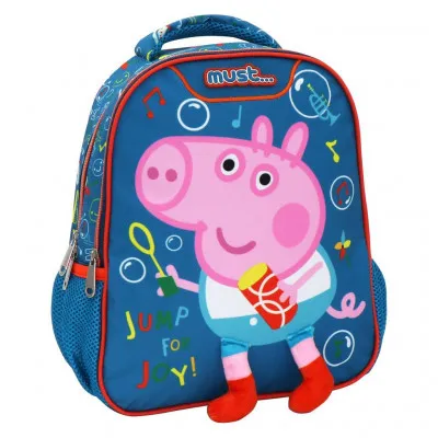 ΣΧΟΛΙΚΗ ΤΣΑΝΤΑ ΠΛΑΤΗΣ ΝΗΠΙΟΥ GEORGE PIG JUMP FOR JOY MUST 2 ΘΗΚΕΣ