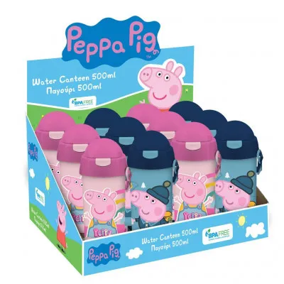 ΠΑΓΟΥΡΙ 500ML ΠΛΑΣΤΙΚΟ ME ΚΑΛΑΜΑΚΙ 9X19 PEPPA PIG