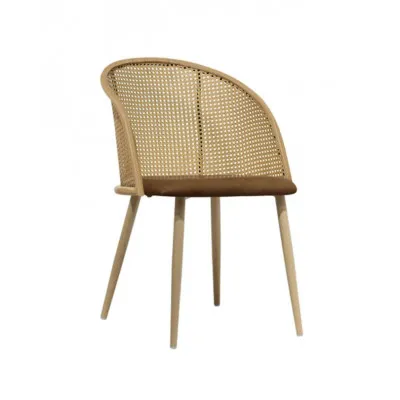 ΚΑΡΕΚΛΑ RATTAN/PU NATURAL 56X52X82/46