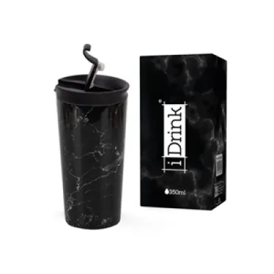 ΚΟΥΠΑ I DRINK ID0226 TRAVEL MUG 350ML MARBLE BLACK