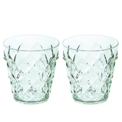 KOZIOL 4545653 GLASS 250ML SET OF 2 CRYSTAL S TRANSPARENT JADE