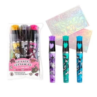 ΣΤΥΛΟ TREND GEL PENS GLITTER TATTOO SET3