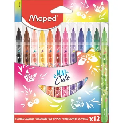 ΜΑΡΚΑΔ. MAPED MINI CUTE FELT PENS 12TMX
