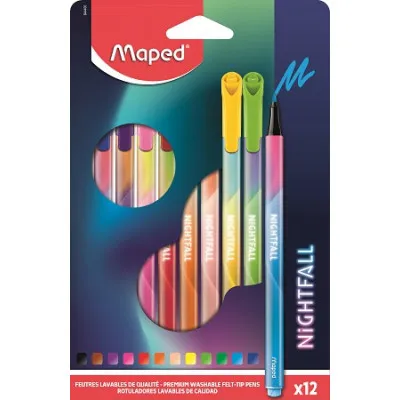 ΜΑΡΚΑΔ. MAPED NIGHTFALL FELT-PENS 12TMX