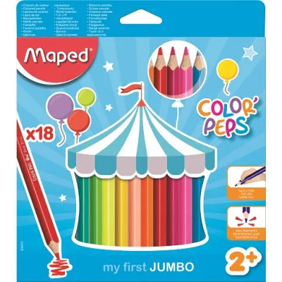 ΞΥΛΟΜΠΟΓΙΕΣ MAPED MAXI COLOR PEPS X 18