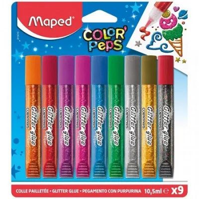 ΚΟΛΛΑ MAPED GLITTER 10.5ML 9TMX BLISTER