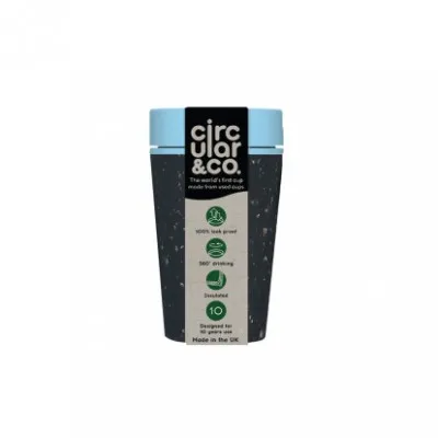ECO TRAVEL CIRCULAR CUP BLACK/BLUE 8OZ