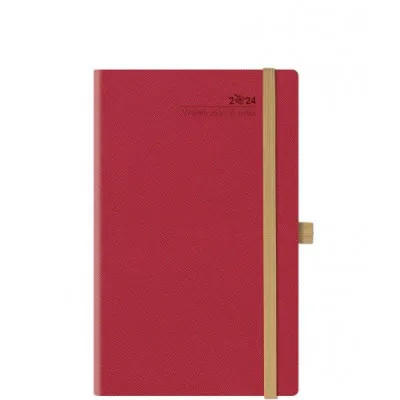 ΗΜΕΡΟΛΟΓΙΟ ΕΒΔ. 13Χ21 IVORY APPEEL ECO SAFIANO RED