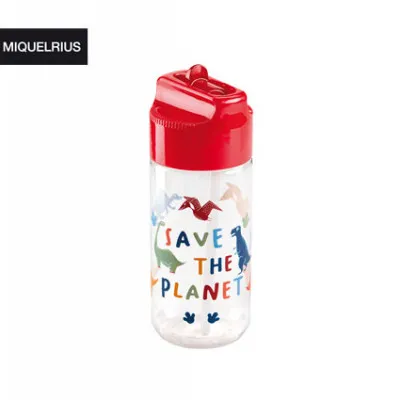 MIQUELRIUS ΠΑΓΟΥΡΙ ΠΛΑΣΤΙΚΟ TRITAN BPA-free 430ml 16.5x6.3cm DINOS ΚΟΚΚΙΝΟ
