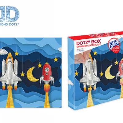 DIAMOND DOTZ ΚΑΤΑΣΚΕΥΗ ΨΗΦΙΔΩΤΟ ΔΙΑΣΤΗΜΑ 22x22cm BOX
