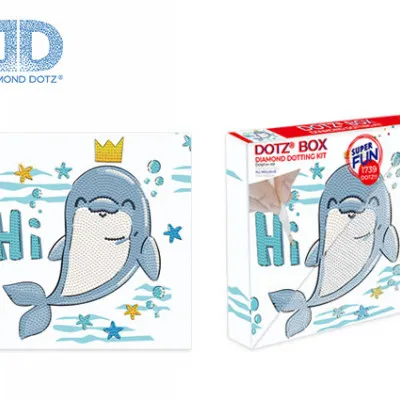 DIAMOND DOTZ ΚΑΤΑΣΚΕΥΗ ΨΗΦΙΔΩΤΟ ΔΕΛΦΙΝΙ 22x22cm BOX
