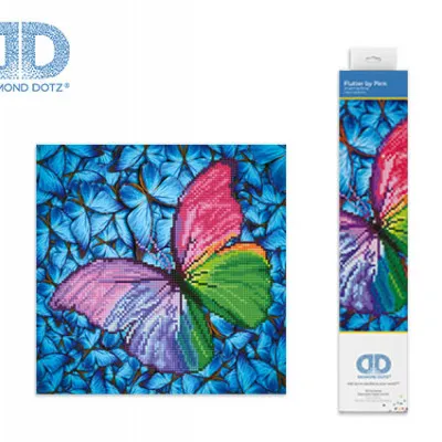 DIAMOND DOTZ ΚΑΤΑΣΚΕΥΗ ΨΗΦΙΔΩΤΟ ΡΟΖ ΠΕΤΑΛΟΥΔΑ BLISTER 30.5x30.5cm