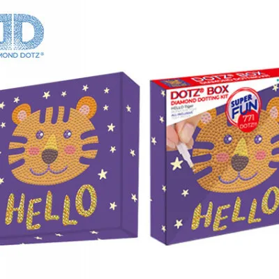 DIAMOND DOTZ ΚΑΤΑΣΚΕΥΗ ΨΗΦΙΔΩΤΟ ΤΙΓΡΗΣ 15x15cm BOX