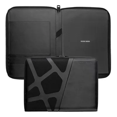 CONFERENCE FOLDER ZIP A4 CRAFT BLACK HUGO BOSS