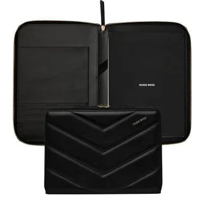 CONFERENCE FOLDER ZIP A4 TRIGA BLACK HUGO BOSS