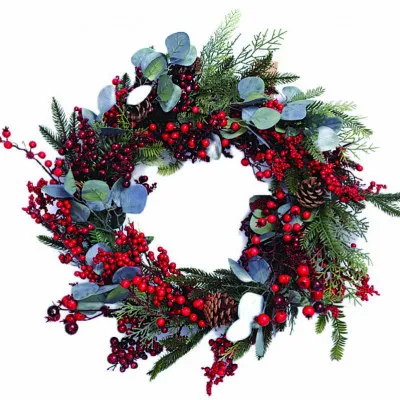 ΣΤΕΦΑΝΙ ΜΕ BERRIES & ΚΟΥΚΟΥΝΑΡΙΑ 50CM
