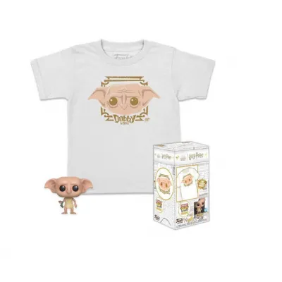 Funko Pocket Pop! & Tees (Child): Harry Potter - Dobby (Special Edition) Figure & T-Shirt (M)
