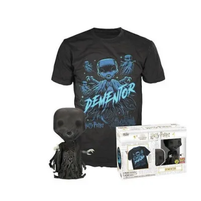 Funko Pop! & Tee (Adult): Harry Potter - Dementor (Glows in the Dark) Vinyl Figure and T-Shirt (M)