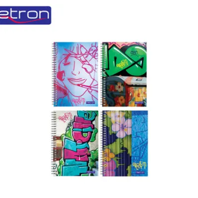METRON ΤΕΤΡΑΔΙΟ 17x25 128Φ. 4Θ. 2ΣΠ.   UV GRAFFITI