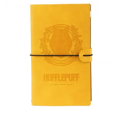 HARRY POTTER HUFFLEPUFF ΤΑΞΙΔΙΩΤΙΚΟ ΤΕΤΡΑΔΙΟ ΜΕ ΔΕΡΜΑΤΙΝΗ 12X20