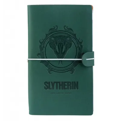 HARRY POTTER SLYTHERIN ΤΑΞΙΔΙΩΤΙΚΟ ΤΕΤΡΑΔΙΟ ΜΕ ΔΕΡΜΑΤΙΝΗ 12X20