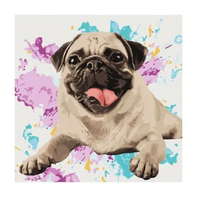 IDEYKA PAINTING BY NO. -ΑΓΑΠΗΜΕΝΟ PUG (KHO4316)40X40cm