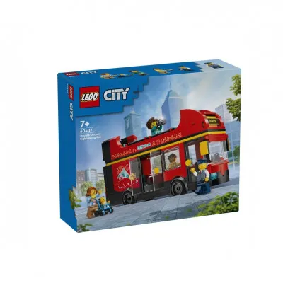 60407 RED DOUBLE-DECKER SIGHTSEEING BUS