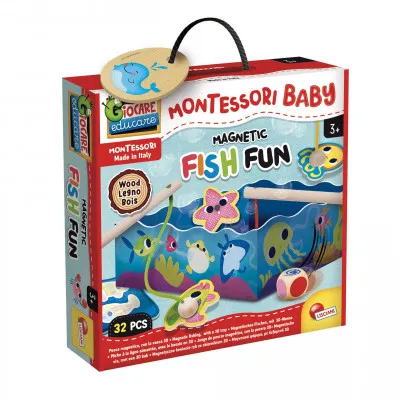 MONTESSORI BABY WOOD MAGNETIC FISH FUN