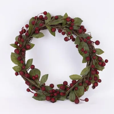 ΣΤΕΦΑΝΙ ΜΕ ΚΟΚΚΙΝΑ ΜΙΚΡΑ BERRIES ,50cm