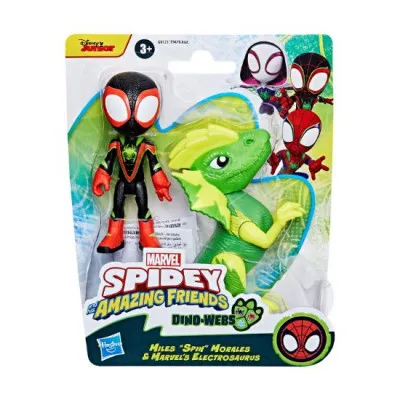 Hasbro Dinsey Marvel: Spidey And His Amazing Friends Dino-Webs - Miles ''Spin'' Morales & Marvel's Electrosaurus (G0121)